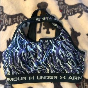 Women's Armour® Mid Crossback Printed Sports Bra